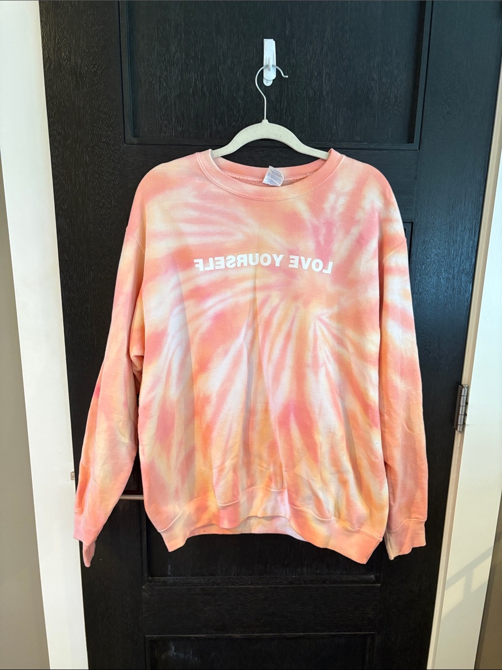 Love Yourself tie dye sweatshirt